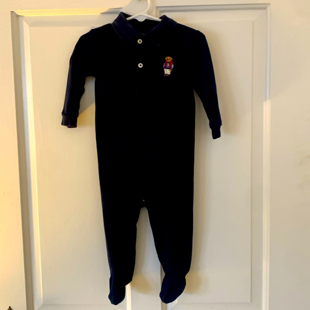 Ralph Lauren navy blue onesie.  Size: 9 months